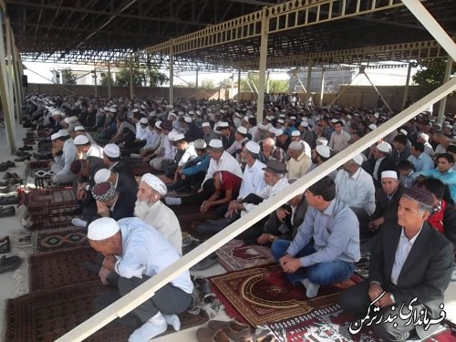 گزارش تصویری: نماز عید سعید قربان در روستای پنج پیکر