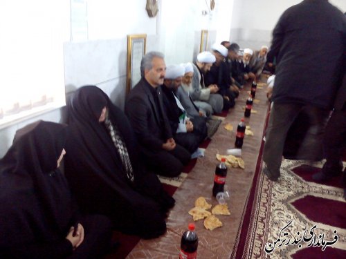 مراسم نذری اهل سنت بمناسبت عاشورای حسینی در مسجد روستای پنج پیکر