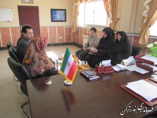 دیدار مدیرکل بهزیستی استان با فرماندار ترکمن