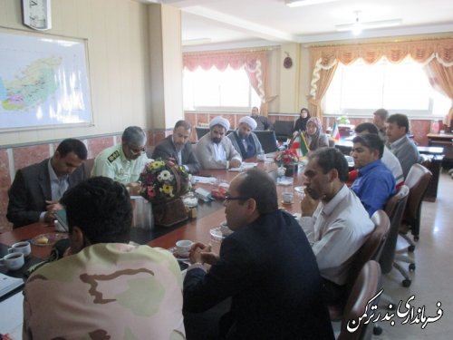 جلسه هماهنگی ستاد استقبال از کاروان شهدای غواص دست بسته در شهرستان ترکمن برگزار شد