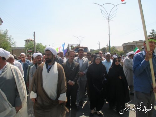 تشییع پیکر پاک دردانه های دست بسته در شهرستان ترکمن