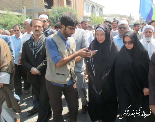 تشییع پیکر پاک دردانه های دست بسته در شهرستان ترکمن