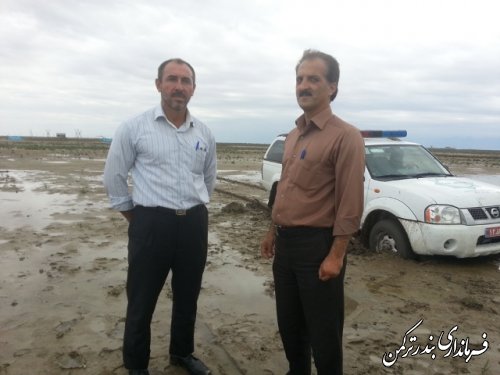 بازدید بازرس ویژه و ناظر فنی نجات غریق طرحهای سالم سازی سواحل شمالی کشور از سواحل بندر ترکمن