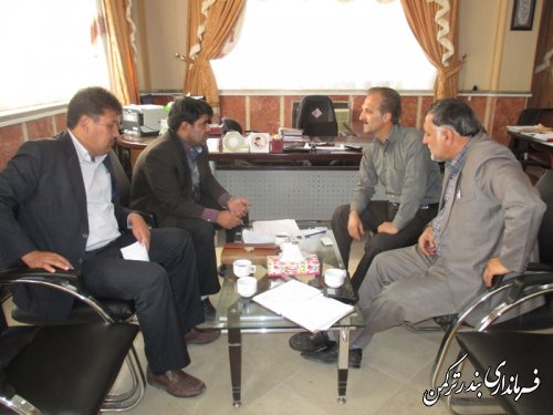 دیدار معاون فرماندار ترکمن با رئیس آب منطقه ای غرب استان