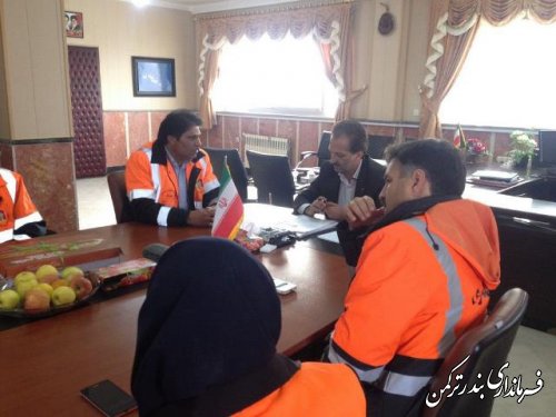 دیدار سرپرست فرمانداری ترکمن با پرسنل راه و شهرسازی شهرستان