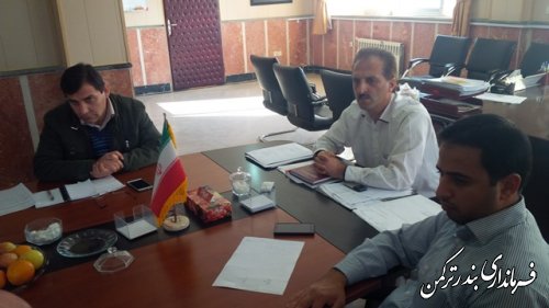 جلسه بررسی اجرای طرح فاضلاب شهرستان ترکمن