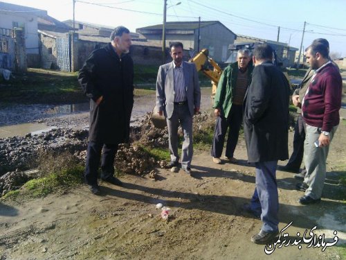 شروع  عملیات اجرایی پروژه جدول گذاری روستای قره قاشلی