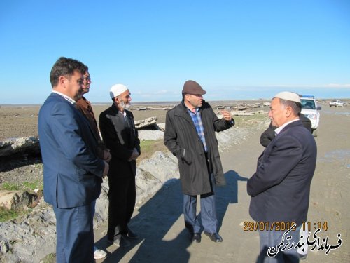 بازدید فرماندار شهرستان ترکمن از نواحی ساحلی روستای چپاقلی
