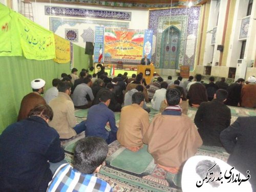 برگزاری جشن انقلاب اسلامی در مسجد جامع شهرستان ترکمن
