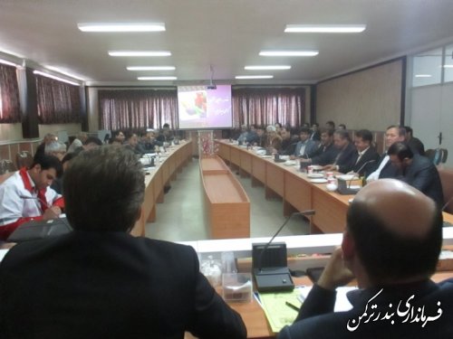 اولين جلسه شورای اداری شهرستان ترکمن در سال 95 برگزار شد