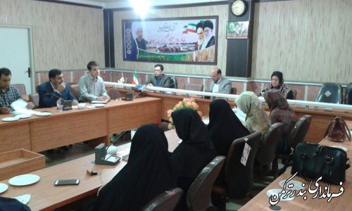 جلسه کارگروه امور بانوان و خانواده شهرستان ترکمن برگزار شد