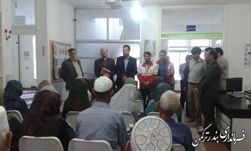بازدید فرماندار از مرکز آموزش و توانبخشی سالمندان مهرورزان خزر شهرستان ترکمن