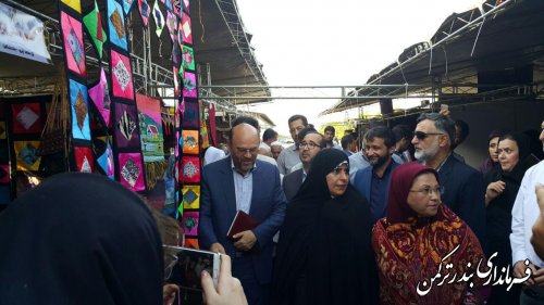 افتتاحیه اولین جشنواره فرش و صنایع دستی ترکمن در شهرستان ترکمن
