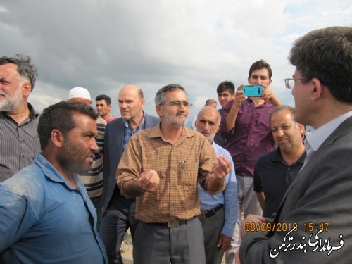 بازدید فرماندار از روند رفع مشکلات سیل در شهرستان ترکمن