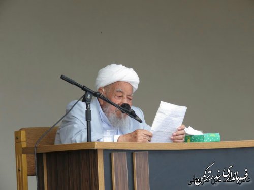حضور فرماندار در نماز عید سعید قربان بندر ترکمن