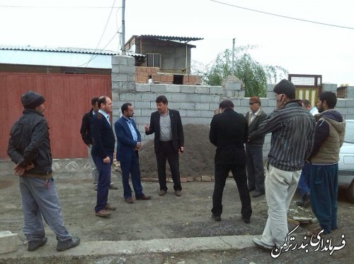 بازدید بخشدار مرکزی  از روستای یموت