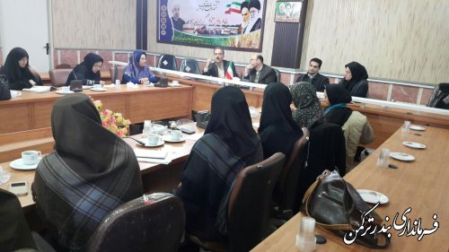 برگزاری جلسه گروه کاری اشتغال بانوان و مشاغل خانگی شهرستان ترکمن