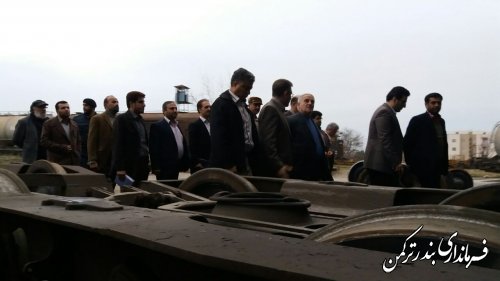 بازدید استاندار از پروژه بازسازی کارخانجات تعمیرات اساسی واگن شهرستان ترکمن
