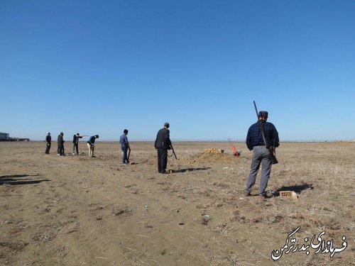 برگزاری مسابقات تیراندازی به اهداف پروازی (تراپ) در شهرستان ترکمن