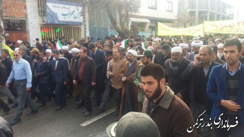گزارش تصویری از راهپیمایی باشکوه 22 بهمن در شهرستان ترکمن