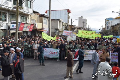 گزارش تصویری از راهپیمایی باشکوه 22 بهمن در شهرستان ترکمن