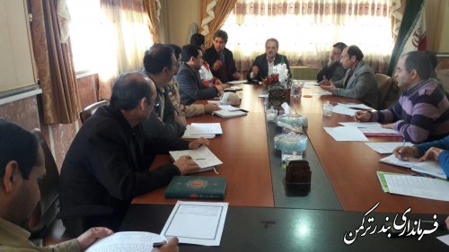 پنجمین جلسه ستاد تسهیلات خدمات نوروزی شهرستان ترکمن برگزار شد