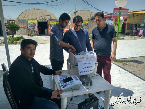 دومین روز برگزاری مانور آموزشی انتخابات تمام الکترونیک انتخابات شورای شهربندر ترکمن