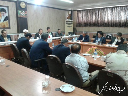 اولین جلسه ستاد خدمات سفر ویژه تابستان 1396 شهرستان ترکمن برگزار شد