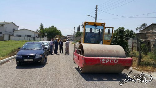 بازدید فرماندار ترکمن  از روند اجرای طرح هادی روستای پنج پیکر