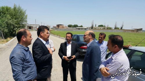 بازدید فرماندار ترکمن  از روند اجرای طرح هادی روستای پنج پیکر