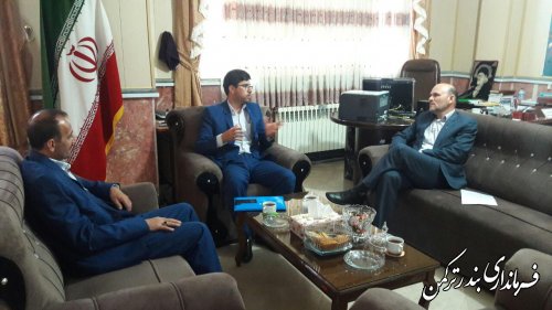 دیدار معاون اعتبارات صندوق کارآفرینی امید استان با فرماندار ترکمن