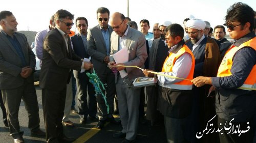 افتتاح پروژه روکش آسفالت محور بندر ترکمن به بندر گز