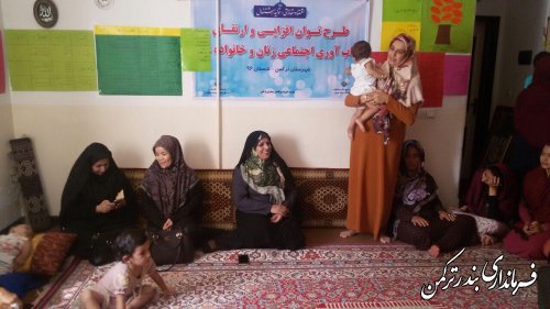 بازدید غفاری از طرح توان افزایی و تاب آوری اجتماعی زنان و خانواده شهرستان ترکمن