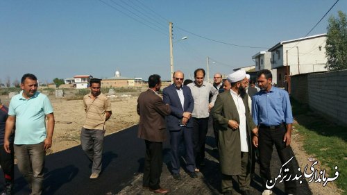 بازدید فرماندار ترکمن از روند اجرای طرح هادی روستای نیازآباد