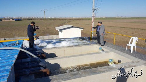 بازدید مدیرعامل آبفا استان از تاسیسات پروژه آب شیرین کن شهرستان ترکمن