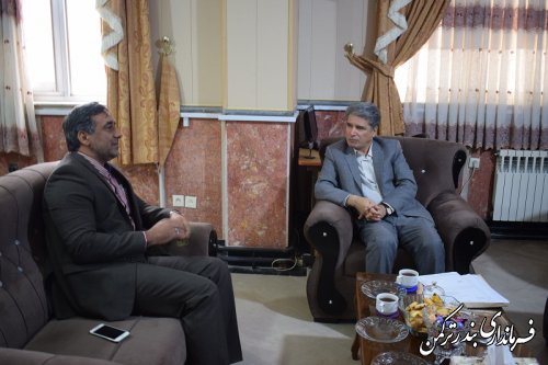 دیدار مدیرکل بنادر و دریانوردی استان با سرپرست فرمانداری ترکمن