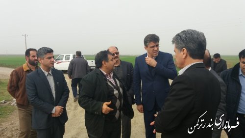 بازدید نماینده مردم غرب استان از پروژه ملی زهکشی اراضی در شهرستان ترکمن