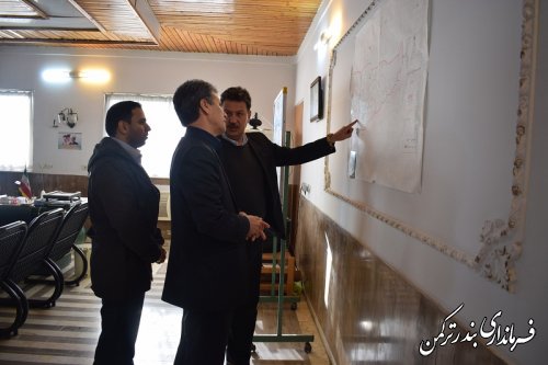 بازدید سرپرست فرمانداری از بخشداری مرکزی شهرستان ترکمن