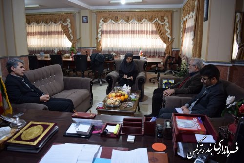 دیدار مدیرکل کانون پرورش فکری کودکان و نوجوانان استان با سرپرست فرمانداری ترکمن