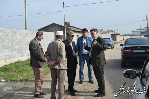 بازدید سرپرست فرمانداری ترکمن از روستای پیخی حاجی