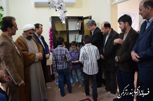 افتتاح کتابخانه خانه مهربانی کودکان طه ترکمن صحرا