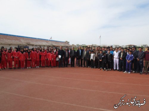 اعزام ورزشکاران شهرستان ترکمن به مسابقات المپیاد ورزشی قهرمانی استان
