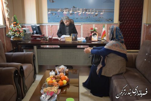 ملاقات عمومی فرماندار شهرستان ترکمن برگزار شد
