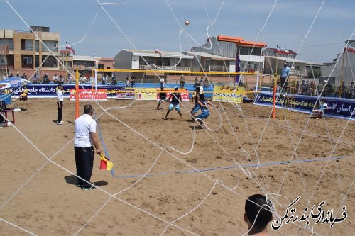 افتتاح مسابقات والیبال ساحلی قهرمانی کشور در شهرستان ترکمن