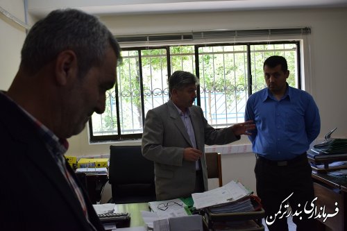 بازدید سرزده  فرماندار از اداره تامین اجتماعی شهرستان ترکمن