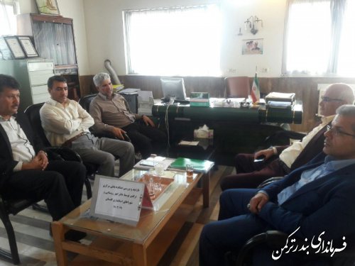 بازدید معاون دفتر امور روستایی استاندار از بخشداری مرکزی ترکمن