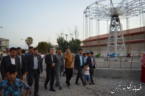 افتتاح شهربازی بوستان گلستان بندر ترکمن