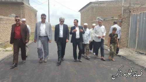 بازدید فرماندار از روند اجرای طرح هادی در روستاهای شهرستان ترکمن