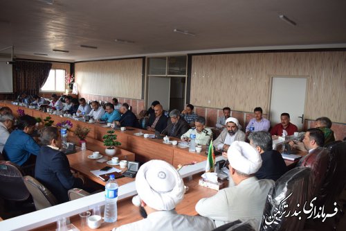 جلسه هماهنگی ستاد بزرگداشت هفته دولت و دهه فجر چهلمین سالگرد انقلاب در شهرستان ترکمن برگزار شد