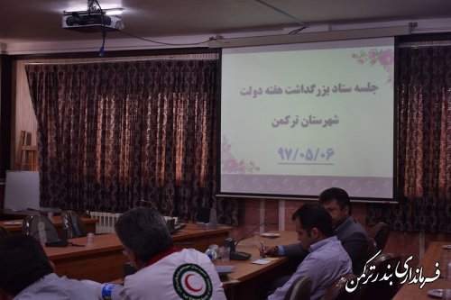جلسه هماهنگی ستاد بزرگداشت هفته دولت و دهه فجر انقلاب در شهرستان ترکمن برگزار شد